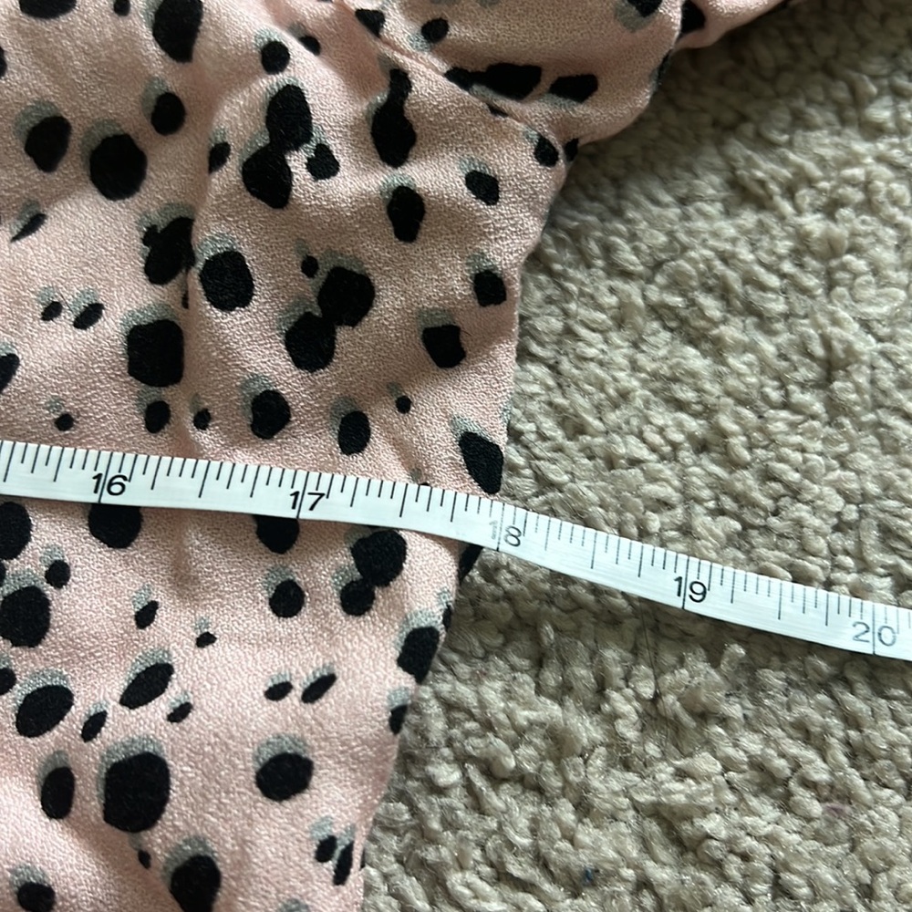 The Shirt Rochelle Behrens Viscose Pink Leopard Size Large Long Sleeve - Picture 5 of 5